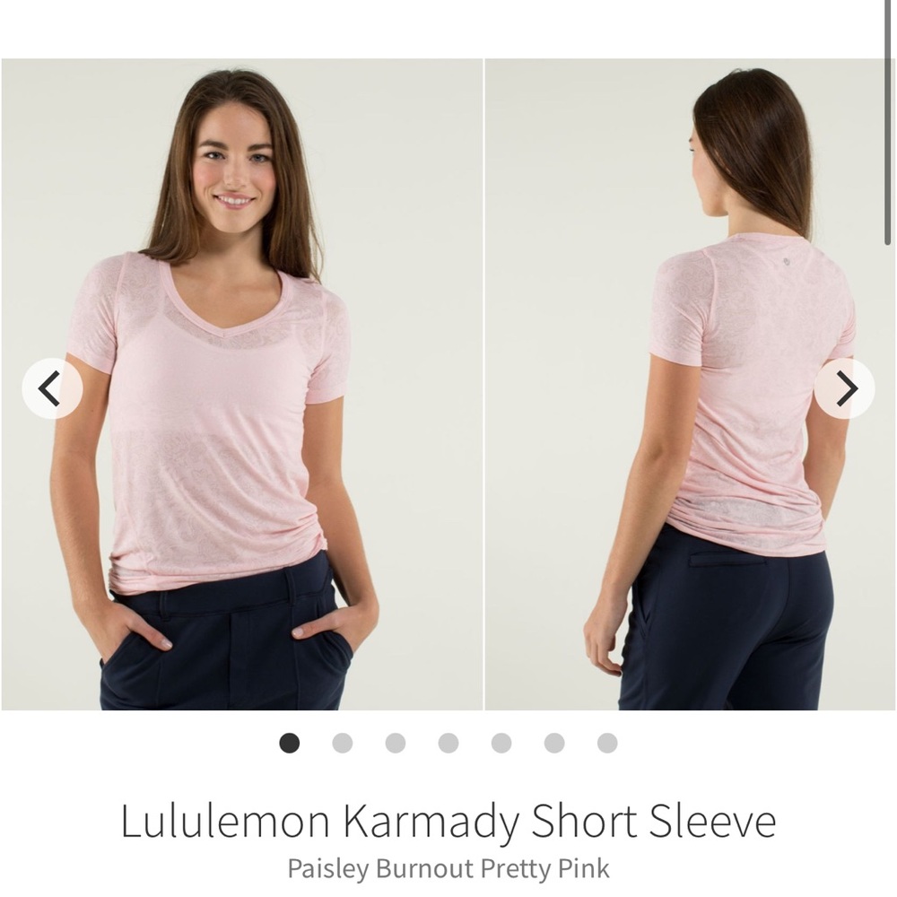 Lululemon KARMADY PAISLEY BURNOUT PRETTY PINK* Short Sleeve Tee
